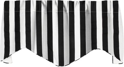 Decorative Things Window Treatments Valance Curtains Kitchen Window Valances or Valances for Living Room Curtains Short Swag Valence Striped Black and White Curtains Rod Pocket 53 Inches x 18 Inches in Kuwait