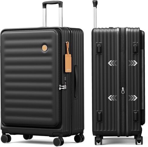 مجموعة أمتعة Joyway 5 قطع مع جيب أمامي ، PC Hardside Carry على حقيبة مع عجلات الدوار وقفل TSA ، الأسود in Kuwait