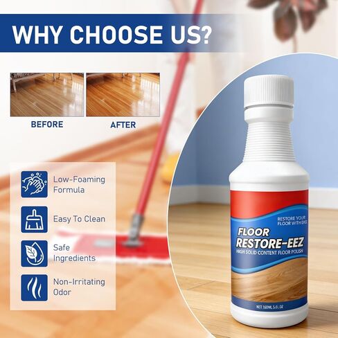 KOSIMI 2PCS Floor Restore Cleaner, Restore & Polishing Cleaner, for Shine Renewal & Protective Layer, Helps Conceal Small Scratches, Quick-Drying Protective Finish in Kuwait