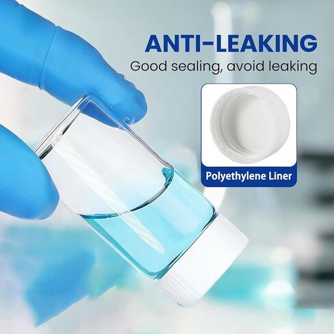 20ml Scintillation Vials - Scintillation Counting Vials, 22-400 White Screw Cap,Polyethylene Liner （Pack of 100） in Kuwait
