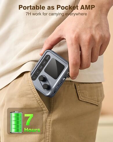 Multi Effects Guitar Processor, ANN Amp Modeling & IR Cabinet Simulation, 80 Presets, Clip-on Design, USB OTG Audio Interface Portable Effects Processor for Electric Guitar & Bass in Kuwait