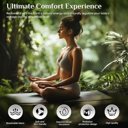 Grounding Mat for Sleep, Energy, Pain Relief, Inflammation, Balance, Wellness, Earth Connection Therapy for Indoor Grounding at Home, Office, or Work 16inch,24inch in Saudi Arabia