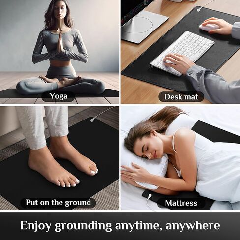 Grounding Mat for Sleep, Energy, Pain Relief, Inflammation, Balance, Wellness, Earth Connection Therapy for Indoor Grounding at Home, Office, or Work 16inch,24inch in Saudi Arabia