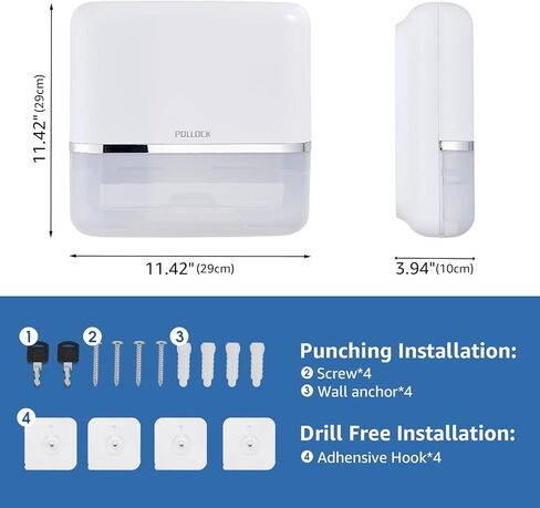 Commercial Paper Towel Holder Dispenser, 400+ Multifold/Trifold/C Fold Hand Towel Dispenser, Wall Mounted Paper Towel Dispenser for Bathroom Tissue Dispenser, Large Capacity in Kuwait