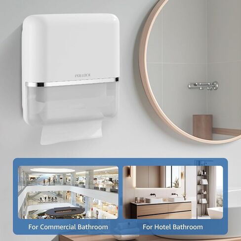 Commercial Paper Towel Holder Dispenser, 400+ Multifold/Trifold/C Fold Hand Towel Dispenser, Wall Mounted Paper Towel Dispenser for Bathroom Tissue Dispenser, Large Capacity in Kuwait