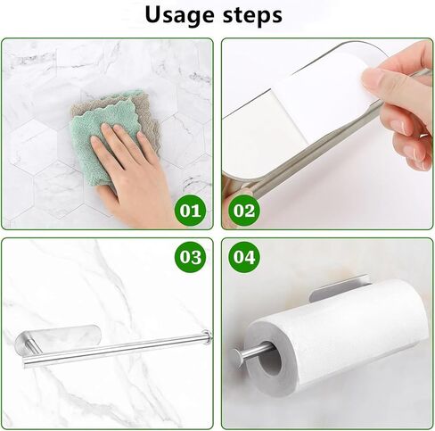 10 Pcs Self Adhesive Strips Paper Towel Holder Adhesive Replacement, Self Adhesive Strips Paper Towel Holder Under Cabinet Adhesive Strip Replacement, 5.7 x 1.7 in in Kuwait