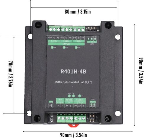 Cuifati 485 Opto Isolated Hub, RS485 to RS232 Converter with Power Isolation and Opto Isolation, for Industrial Communication Up to 1200 Meters in Saudi Arabia