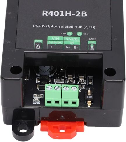 1 في 2 خارج 485 محور معزول Optocoupler، موزع منفذ تسلسلي RS485 صناعي مع طرف 3.5 مم، يدعم 32 عقدة، حامل السكك الحديدية in Kuwait