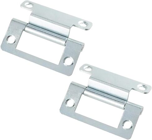 Metal Flush Hinge W/Screws Fixing Buckle 50 * 23 * 10mm Zinc Heavy Duty Furniture Door Cabinet Wood Drawer 2Pcs in Kuwait