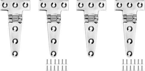 Marine Grade T Hinges 4 Inch X 2 Inches No Noise Heavy Duty 316 Stainless Steel with Screws (4 PCS) 1Pcs in Kuwait
