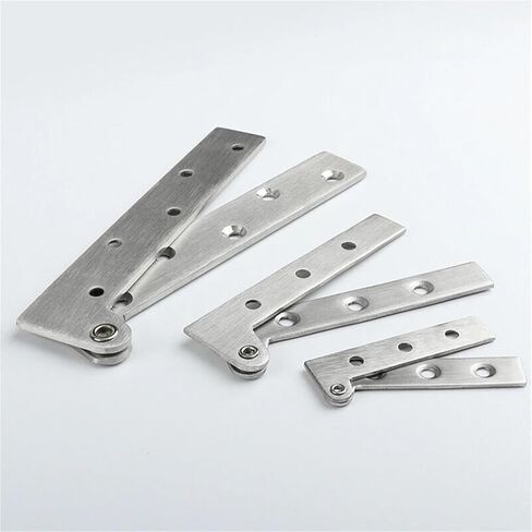 Damping Pivot Hinge Stainless Steel Rotating Invisible Door Hardware Side Axis Flip Window Support 1Pcs(L) in Kuwait