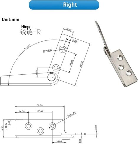 Stainless Steel Hinges Steam Boxes Door Cabinets Ovens Kitchen Utensils Industrial Equipment 1Pcs(Right) in Saudi Arabia