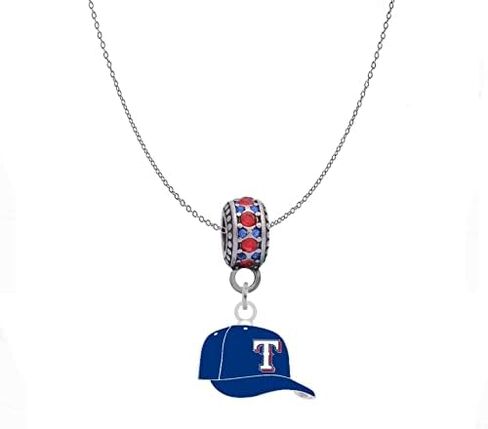 Texas Rangers Cap CharmCompatible With Pandora Style Bracelets. Can also be worn as a necklace (Included.) in Kuwait