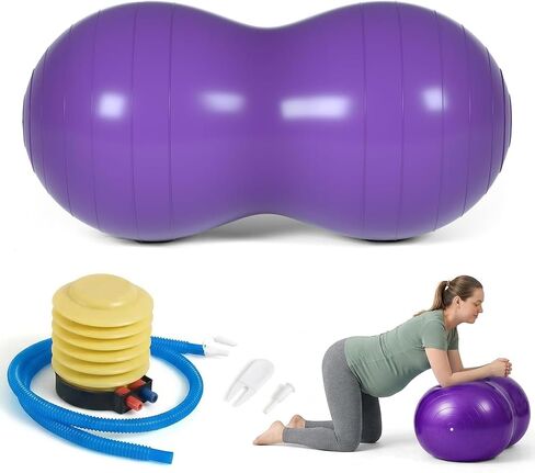 Peanut Ball for Kids Therapy,Anti-burst Exercise Ball With Pump 90x45cm Yoga Ball Gym Quality Fitness Ball for Pregnancy Birth Exercise Physical Therapy, for Child Training, Women, Men in Saudi Arabia