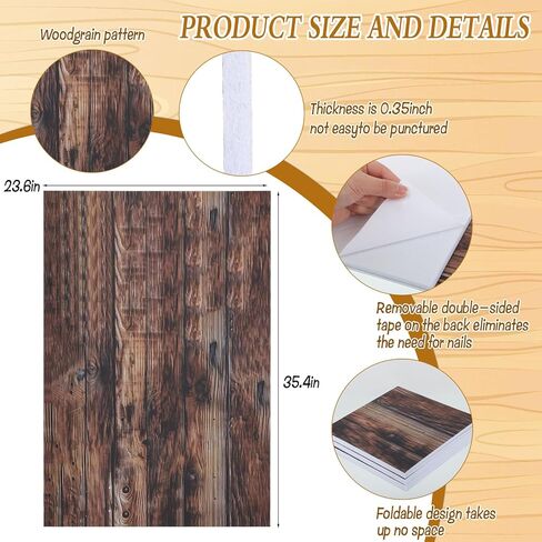 Dart Board Wall Protector Felt Wood Grain Foldable Dart Board Backing Tiles Dartboard Backboard Cork Backboard Alternative | Home & Basement & Garage Use Wall Protector with Adhesive Pads in Saudi Arabia