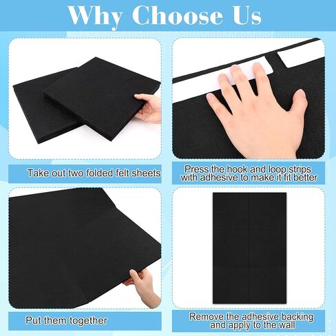 Black Dart Board Wall Protectors, 35.43" × 23.62" × 0.4’’ Foldable Dartboard Surround Backboard for Wall Protection with 1 Scoreboard & 10 Thumbtack Hooks & 12 Hook and Loop Strips in Saudi Arabia
