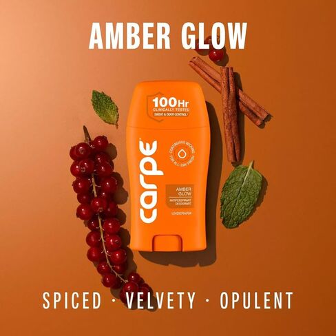 Carpe Women's 100hr Sweat & Odor Control Underarm Deodorant - Amber Glow - 1.76oz White in Kuwait