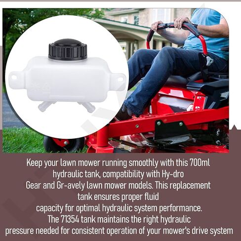 71354 Hydraulic Tank, 700ml, Compatible with Hydro Gear and Gravely Lawn Mower in Kuwait