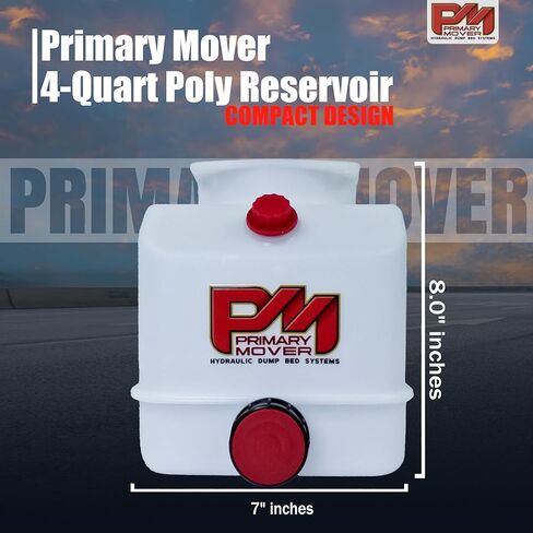 خزان استبدال هيدروليكي بولي سعة 4 لتر - خزان بولي وخزان الزيت الهيدروليكي لوحدات الطاقة والشاحنات القلابة والمقطورات والمركبات الترفيهية والقوارب in Kuwait