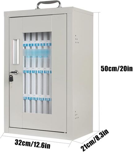 36 Slots Mobile Phone Storage Box Stainless Steel with Handle Clear Cell Phones Storage Cabinet Pocket Chart Cell Phone Safe in Saudi Arabia