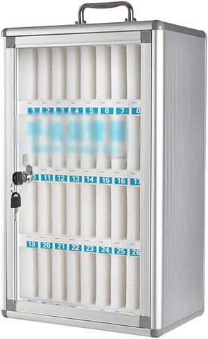 Cell Phones Holder Storage Box, Wall-Mounted with A Locked Can Be Carried By Hand,for Office Classroom (12) in Saudi Arabia