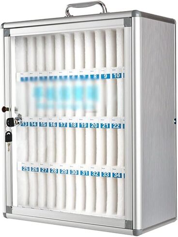 Cell Phones Holder Storage Box, Wall-Mounted with A Locked Can Be Carried By Hand,for Office Classroom (12) in Saudi Arabia