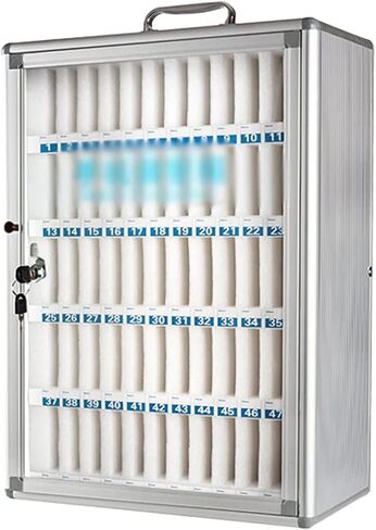 Cell Phones Holder Storage Box, Wall-Mounted with A Locked Can Be Carried By Hand,for Office Classroom (12) in Saudi Arabia