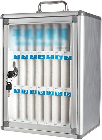 Cell Phones Holder Storage Box, Wall-Mounted with A Locked Can Be Carried By Hand,for Office Classroom (12) in Saudi Arabia