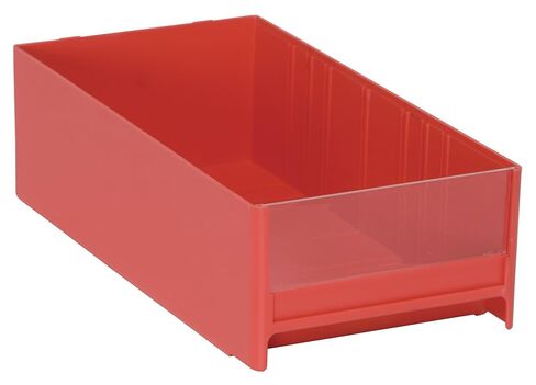 FSE 373-IDR204RDCS درج خزانة متشابك، 11 بوصة طول × 5-5/8 بوصة عرض × 3-5/16 بوصة ارتفاع، بوليسترين عالي التأثير، أحمر، صنع في الولايات المتحدة الأمريكية، علبة مكونة من 24 قطعة in Saudi Arabia
