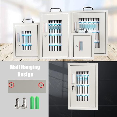 Cell Phone Safe Mobile Phone Storage Box Stainless Steel with Handle Clear Cell Phones Storage Cabinet Pocket Chart for Office Classroom (48(42 * 21 * 54Cm)) in Saudi Arabia