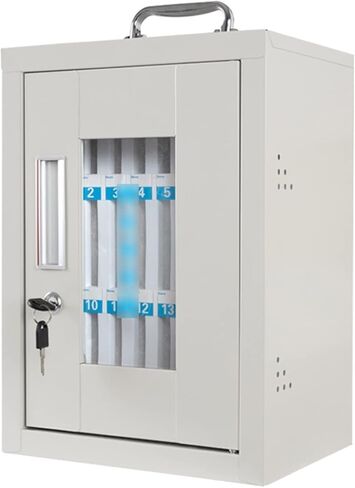 Cell Phone Safe Mobile Phone Storage Box Stainless Steel with Handle Clear Cell Phones Storage Cabinet Pocket Chart for Office Classroom (48(42 * 21 * 54Cm)) in Saudi Arabia