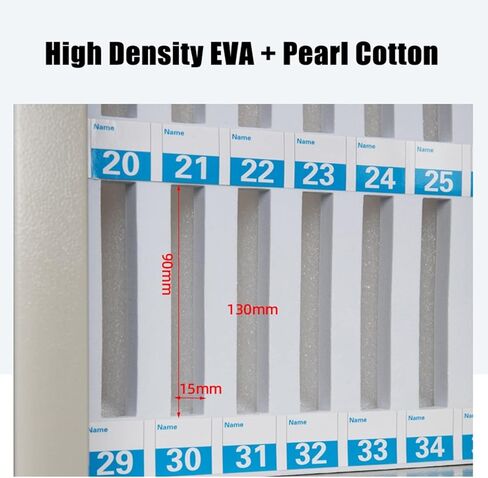 Cell Phone Safe Mobile Phone Storage Box Stainless Steel with Handle Clear Cell Phones Storage Cabinet Pocket Chart for Office Classroom (48(42 * 21 * 54Cm)) in Saudi Arabia