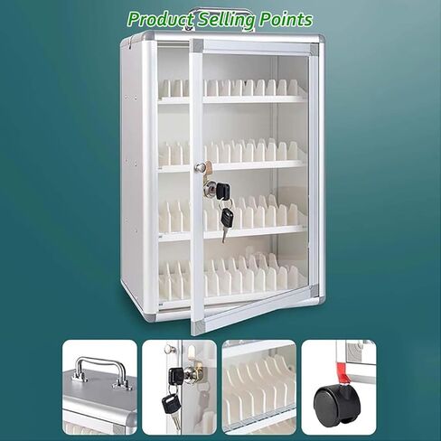 Classroom Phone Storage Jail, Durable Aluminum Alloy Lockable Cabinet with Wheels, Secure Cell Phone Organizer for Schools, Rugged and Portable in Saudi Arabia