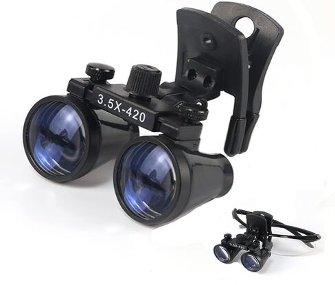 3.5X420mm Magnifier Binocular Plastic Clip Loupes 280mm-380mm w/Clip-on DY-110 in Saudi Arabia