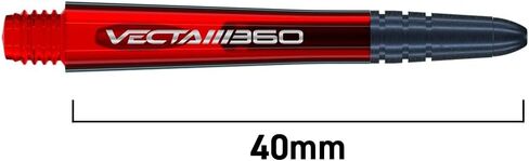 عمود رمي السهام من Winmau - سيقان سهام من البولي كربونات Vecta Blade360 - مجموعة واحدة في كل عبوة (3 أعمدة سهام في المجموع) - ملحقات سهام احترافية - أعمدة متوسطة الحجم Blade360 باللونين الأحمر والأسود in Saudi Arabia