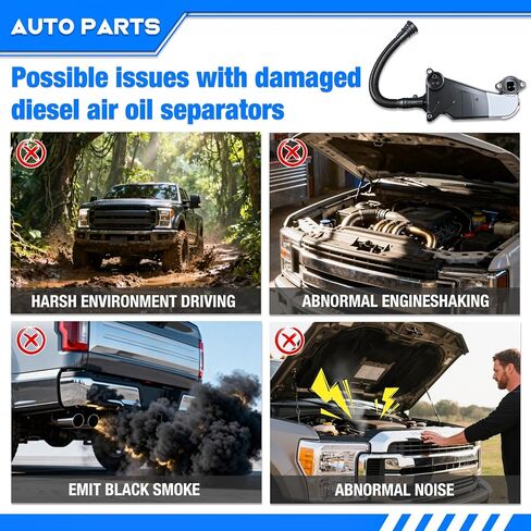 مجموعة فاصل زيت الهواء متوافقة مع Ford F250 F350 Super Duty 2023-2024 أو 2011+ 6.7L Powerstroke Diesel استبدال # PC3Z-6A785-A PC3Z6A785A in Kuwait