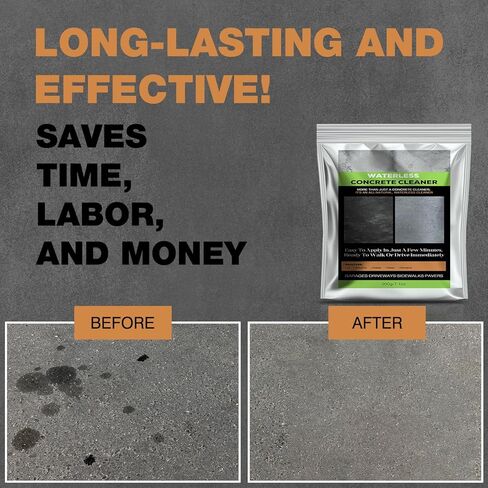 Concrete Oil Stain Remover (7.1 OZ) – Waterless Oil Stain Cleaner for Concrete – for Driveway, Garage, Basement, and Walkway Surfaces – Up to 20 sq. ft. in Kuwait