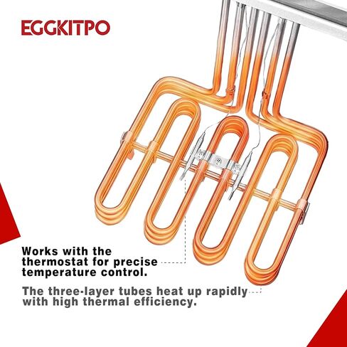 EGGKITPO 240V 9000W Commercial Electric Fryer with Oil Drain 13L Large Capacity 304 Stainless Steel Oil Tank Deep Fryer with Basket and Lid for Restaurant and Business (no plug) in Kuwait