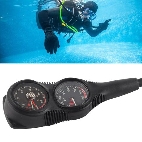Diving Equipment with 2 Gauges Pressure Gauge, Digital Depth Display, and Luminous Dial for Clear Reading in Dark Water, Includes Quality Materials, in Kuwait