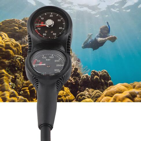 Diving Equipment with 2 Gauges Pressure Gauge, Digital Depth Display, and Luminous Dial for Clear Reading in Dark Water, Includes Quality Materials, in Kuwait