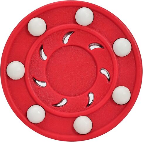 Street Roller Hockey Pucks - Outdoor Hockey Street Pucks with Rollers - Street，Roller and DEK Hockey-6 Packs + Single Pucks(Red - 1 Count) in Kuwait