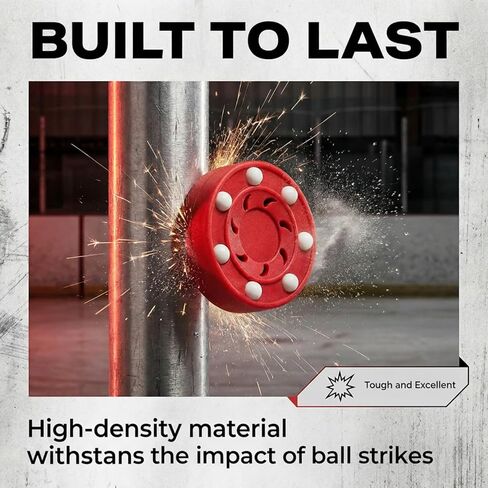 Street Roller Hockey Pucks - Outdoor Hockey Street Pucks with Rollers - Street，Roller and DEK Hockey-6 Packs + Single Pucks(Red - 1 Count) in Kuwait