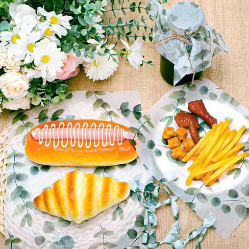 150Pcs Eucalyptus Deli Paper, 9.8 x 8.3inch Eucalyptus Proof Food Deli Paper Sandwich Wrap Paper Grease Resistant Paper Liners Greaseproof Food Wax Paper for Home Kitchen in Saudi Arabia