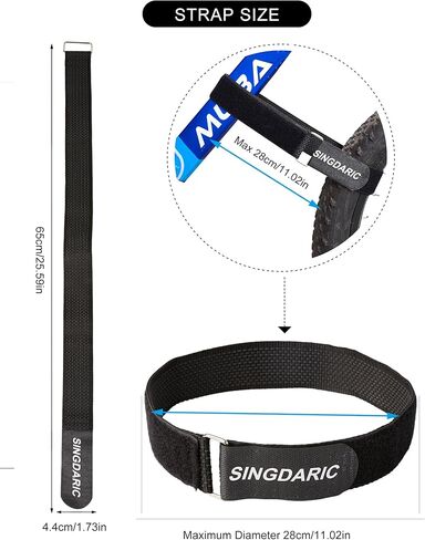 Bike Rack Straps, 4-Pack, Adjustable Bike Wheel Stabilizer Straps(26’’x1.5’’), Non-Slip Fixed Bike Wheel, Suitable for Camping Equipment, Yoga Mats, Binding Sport Bottle Bicycles, Curtains in Kuwait