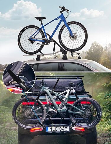 Bike Rack Straps, 4-Pack, Adjustable Bike Wheel Stabilizer Straps(26’’x1.5’’), Non-Slip Fixed Bike Wheel, Suitable for Camping Equipment, Yoga Mats, Binding Sport Bottle Bicycles, Curtains in Kuwait