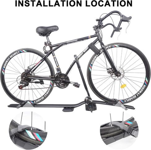 SYDSZ Bike Wheel Strap Buffer Pads - 2PCS Anti-Impact Tire Protection Cushions for Roof Rack Bike Carriers, Compatible with Forklift Highspeed ProRide/Thule 598 52958 52959 52670 in Kuwait