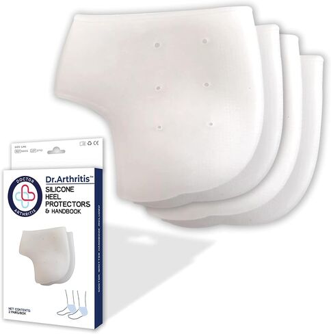 واقيات الكعب التي طورها الأطباء - أكواب كعب هلامية من السيليكون لعلاج آلام كعب الأحذية، وبطانات الكعب لالتهاب اللفافة الأخمصية، ومنتجات تخفيف تحفيز الكعب المتشقق، وجوارب للوقاية من البثور وكتيب (زوجان/صندوق) in Kuwait