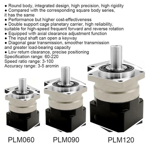 1pcs Helical Gear Reducer Gearbox for Nema 17 23 Stepper Motor Speed for 40-180mmFlange Servo(PLM060 9.525mm Input,Speed Ratio 3 to 1) in Saudi Arabia