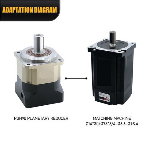 Helical Gearbox PGH90 6Arcmin High Precision Planetary Reducer with 14/19mm Input Engraver 90ST 750W Servo Motor(3 to 1-14MM for NEMA34) in Saudi Arabia