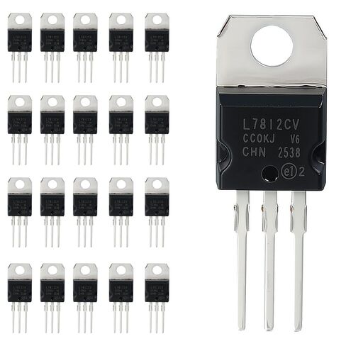 20pcs L7812 Voltage Regulator Output IC L7812CV Linear Voltage Regulators 1.5A 12V TO-220 (L7812CV) in Saudi Arabia